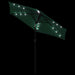 Umbrelă soare de grădină stâlp din oțel/LED verde 225x225x212cm - WALTI WALTI