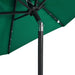 Umbrelă soare de grădină stâlp din oțel/LED verde 225x225x212cm - WALTI WALTI