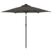 Umbrelă soare grădină stâlp din oțel/LED antracit 225x225x212cm - WALTI WALTI