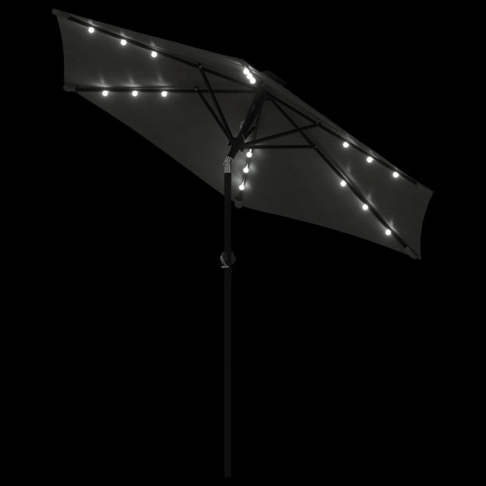 Umbrelă soare grădină stâlp din oțel/LED antracit 225x225x212cm - WALTI WALTI