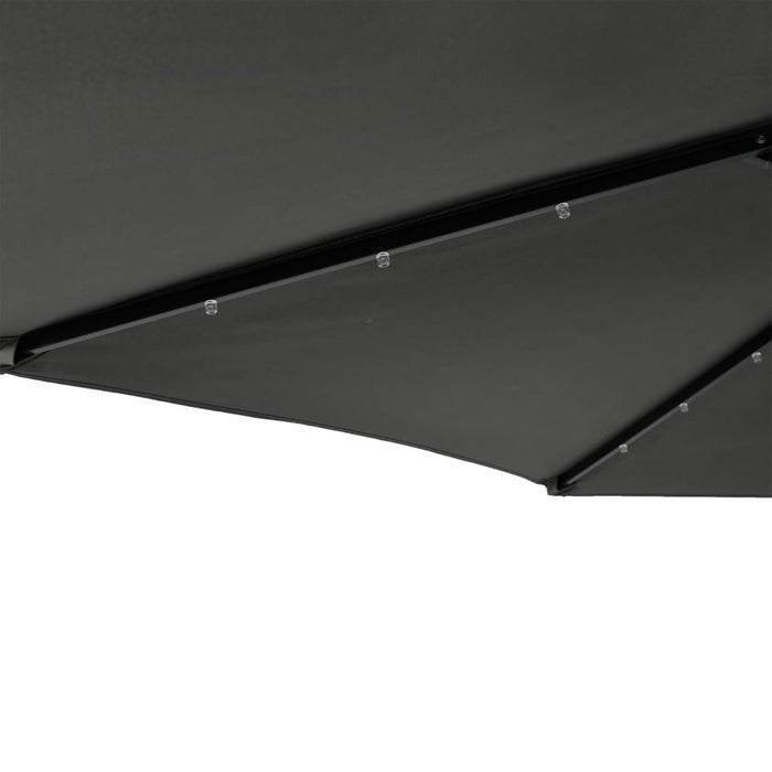 Umbrelă soare grădină stâlp din oțel/LED antracit 225x225x212cm - WALTI WALTI