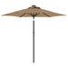 Umbrelă soare de grădină stâlp din oțel/LED taupe 225x225x212cm - WALTI WALTI