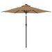 Umbrelă soare de grădină stâlp din oțel/LED taupe 225x225x212cm - WALTI WALTI