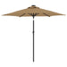 Umbrelă soare de grădină stâlp din oțel/LED taupe 225x225x212cm - WALTI WALTI