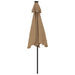 Umbrelă soare de grădină stâlp din oțel/LED taupe 225x225x212cm - WALTI WALTI