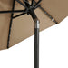 Umbrelă soare de grădină stâlp din oțel/LED taupe 225x225x212cm - WALTI WALTI