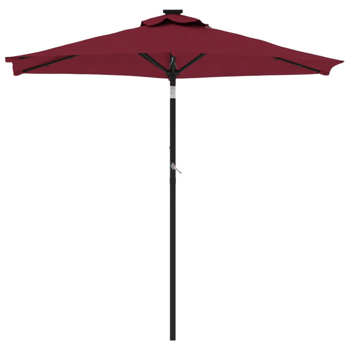 Umbrelă soare de grădină stâlp din oțel/LED roșu 225x225x212cm - WALTI WALTI