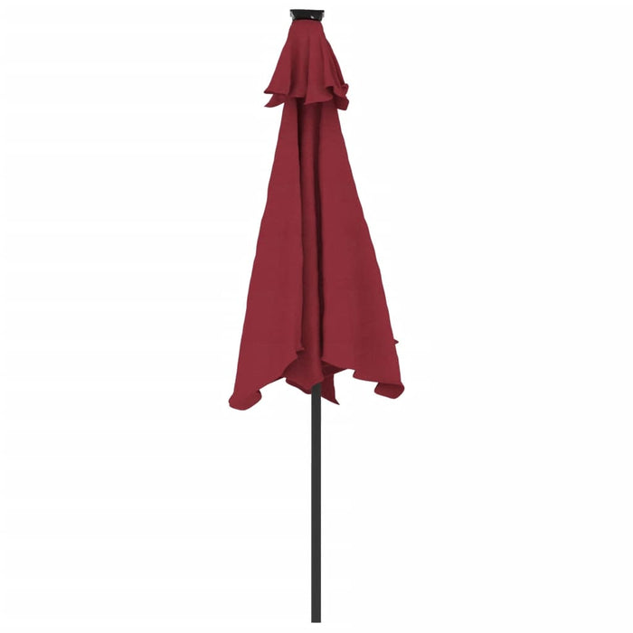 Umbrelă soare de grădină stâlp din oțel/LED roșu 225x225x212cm - WALTI WALTI