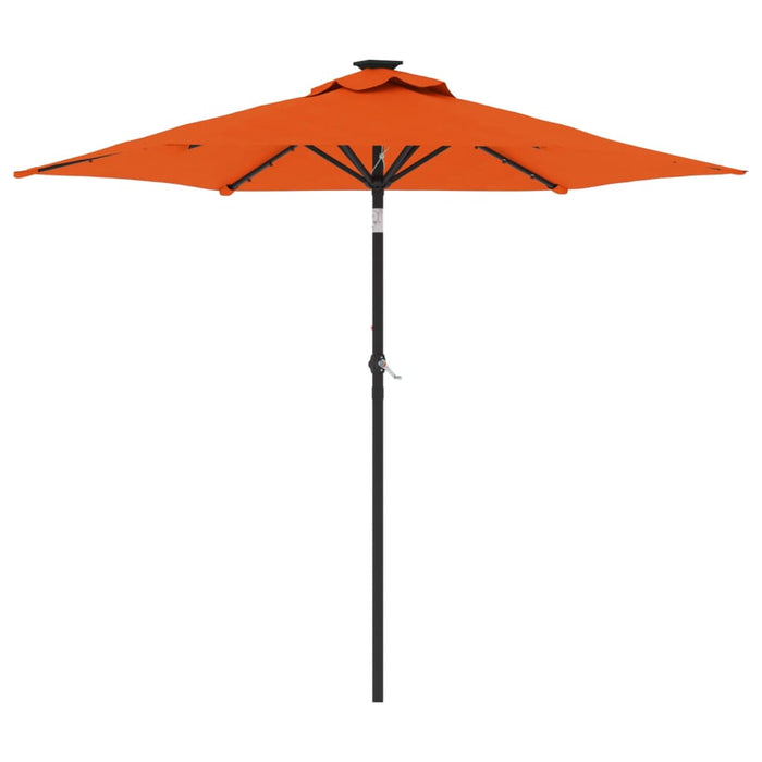 Umbrelă soare grădină stâlp din oțel/LED teracotă 225x225x212cm - WALTI WALTI