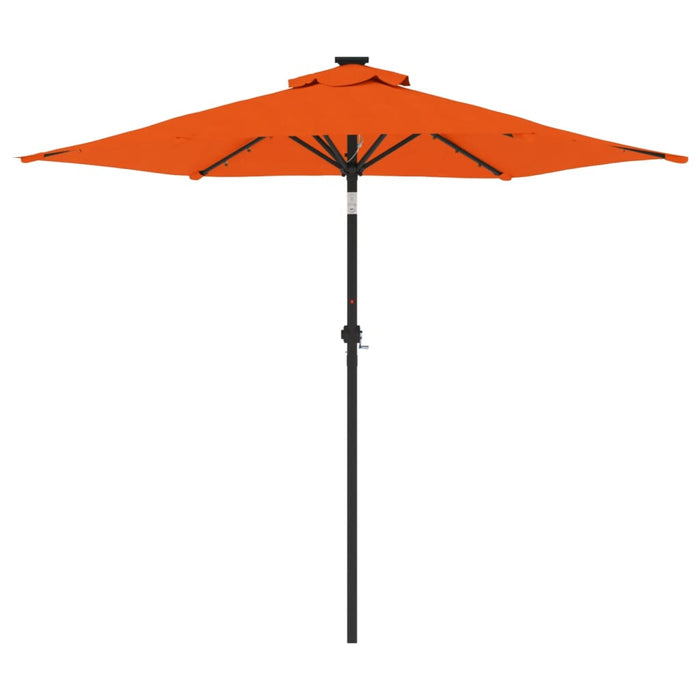 Umbrelă soare grădină stâlp din oțel/LED teracotă 225x225x212cm - WALTI WALTI