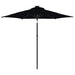 Umbrelă soare de grădină stâlp din oțel/LED negru 225x225x212cm - WALTI WALTI