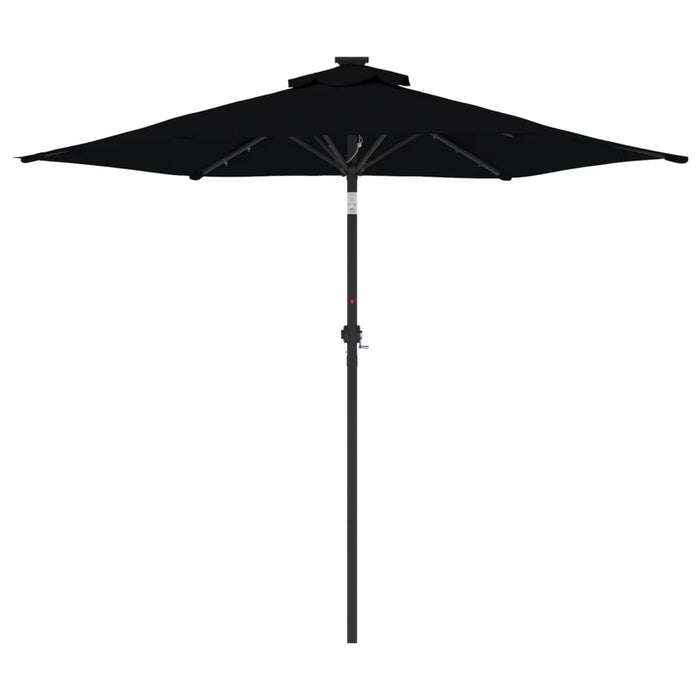 Umbrelă soare de grădină stâlp din oțel/LED negru 225x225x212cm - WALTI WALTI