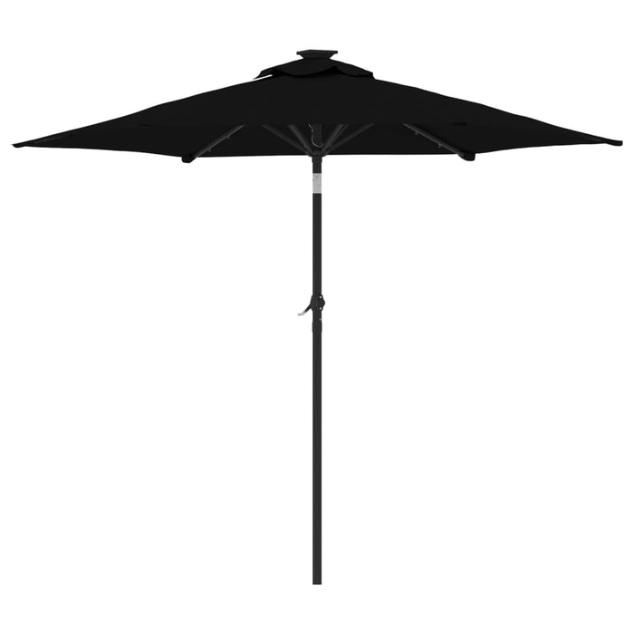 Umbrelă soare de grădină stâlp din oțel/LED negru 225x225x212cm - WALTI WALTI