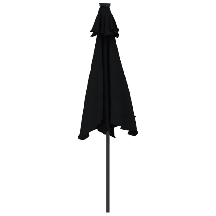 Umbrelă soare de grădină stâlp din oțel/LED negru 225x225x212cm - WALTI WALTI