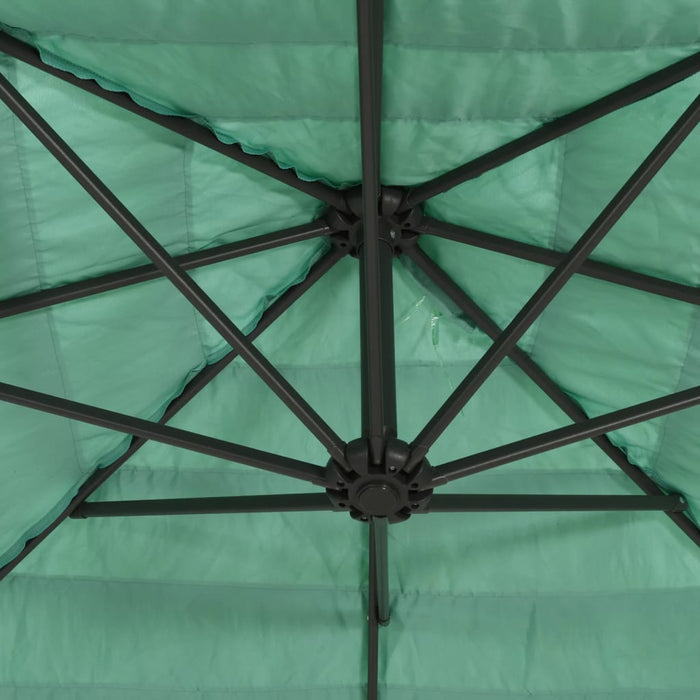 Umbrelă soare de grădină cu stâlp din oțel, verde 269x269x235cm - WALTI WALTI