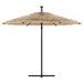 Umbrelă soare de grădină cu stâlp din oțel, maro 290x290x238 cm - WALTI WALTI
