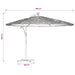 Umbrelă soare de grădină cu stâlp din oțel, maro 290x290x238 cm - WALTI WALTI