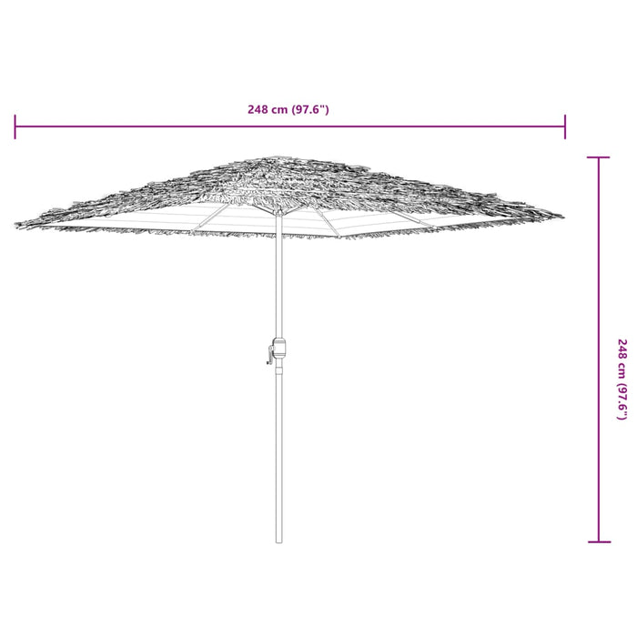 Umbrelă soare de grădină cu stâlp din oțel, maro 248x248x248 cm - WALTI WALTI