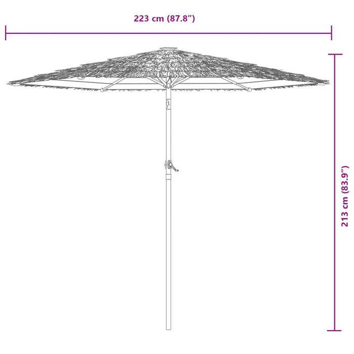 Umbrelă soare de grădină stâlp din oțel, albastru 223x223x213cm - WALTI WALTI