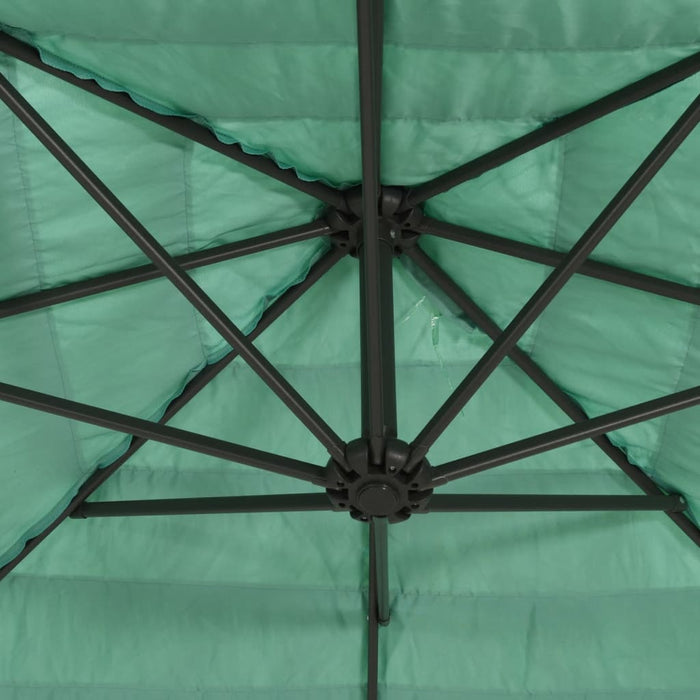 Umbrelă soare de grădină stâlp din lemn verde 223x223x213 cm - WALTI WALTI