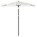 Umbrelă soare de grădină stâlp din oțel, alb 223x223x213cm - WALTI WALTI