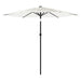 Umbrelă soare de grădină stâlp din oțel, alb 223x223x213cm - WALTI WALTI