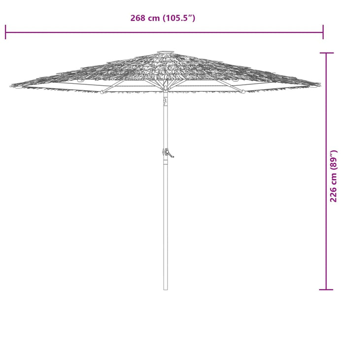 Umbrelă soare de grădină cu stâlp din oțel, maro 268x268x226 cm - WALTI WALTI