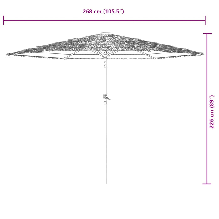 Umbrelă soare de grădină stâlp din oțel, albastru 268x268x226cm - WALTI WALTI