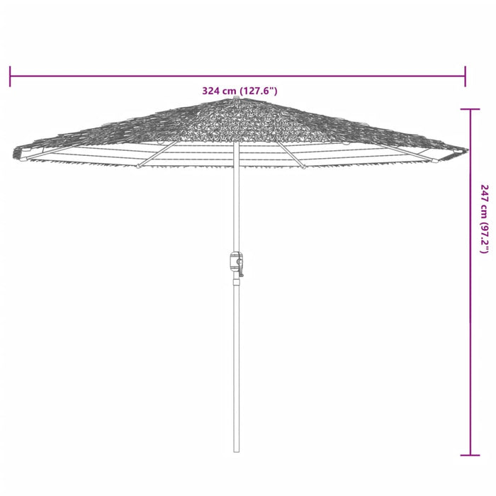 Umbrelă soare de grădină stâlp din oțel, albastru 324x324x247cm - WALTI WALTI