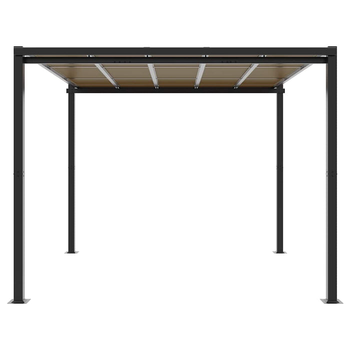 Foișor de grădină antracit 3x3 m aluminiu WALTI