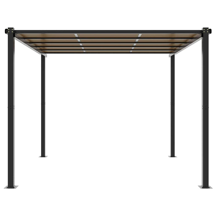 Foișor de grădină antracit 3x3 m aluminiu WALTI