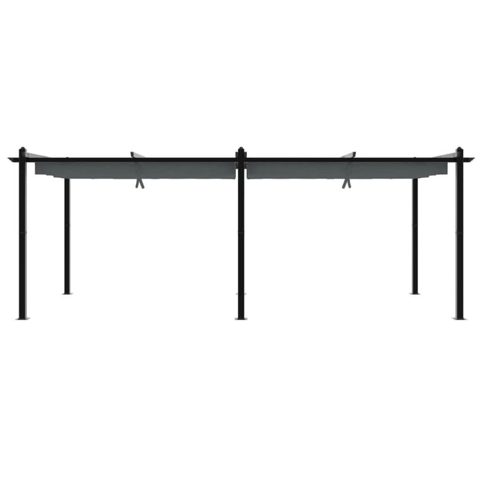 Foișor de grădină, acoperiș retractabil antracit 3x6 m aluminiu - WALTI WALTI