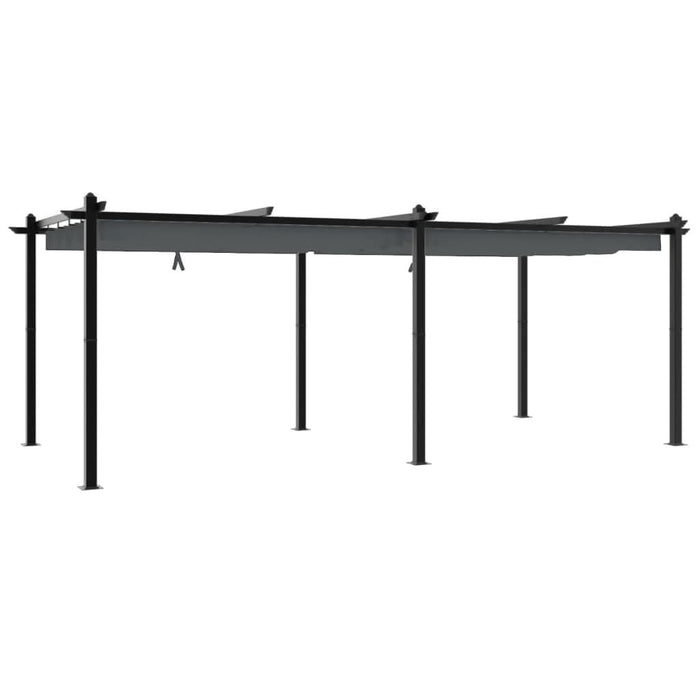 Foișor de grădină, acoperiș retractabil antracit 3x6 m aluminiu - WALTI WALTI