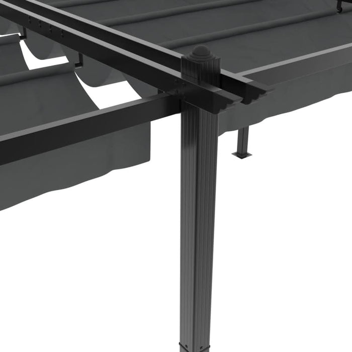 Foișor de grădină, acoperiș retractabil antracit 3x6 m aluminiu - WALTI WALTI
