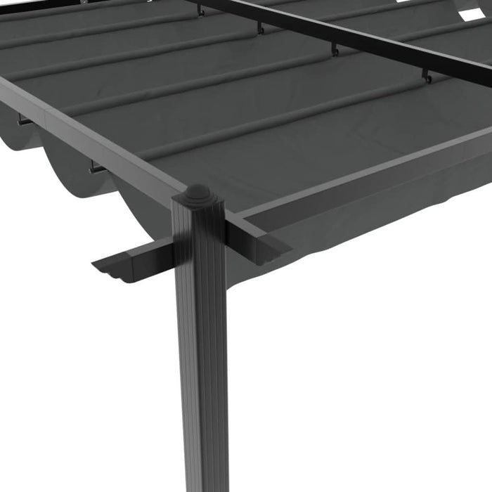 Foișor de grădină, acoperiș retractabil antracit 3x6 m aluminiu - WALTI WALTI