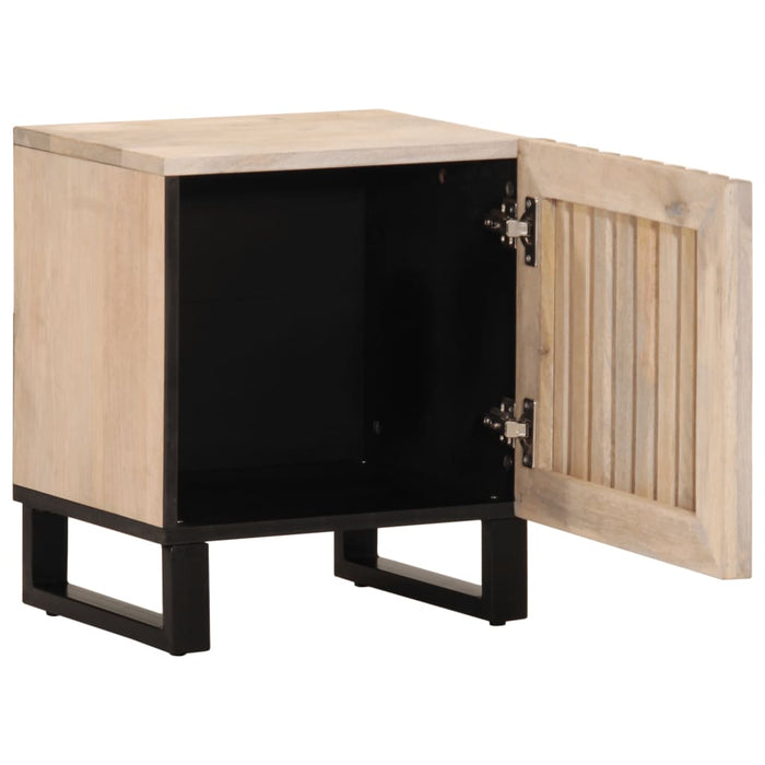 Noptiere, 2 buc., 40x34x46 cm, lemn masiv mango albit WALTI