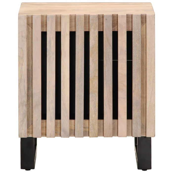 Noptiere, 2 buc., 40x34x46 cm, lemn masiv mango albit WALTI