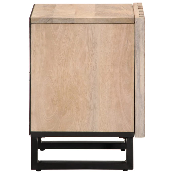 Noptiere, 2 buc., 40x34x46 cm, lemn masiv mango albit WALTI