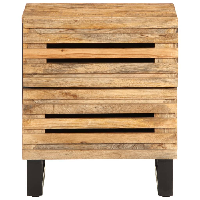 Noptiere, 2 buc., 40x34x46 cm, lemn masiv de mango brut - WALTI WALTI