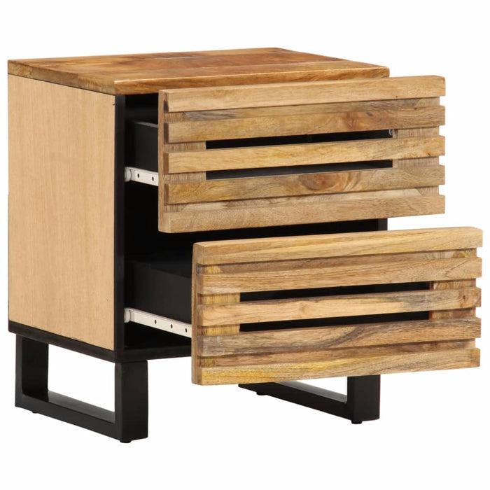 Noptiere, 2 buc., 40x34x46 cm, lemn masiv de mango brut - WALTI WALTI