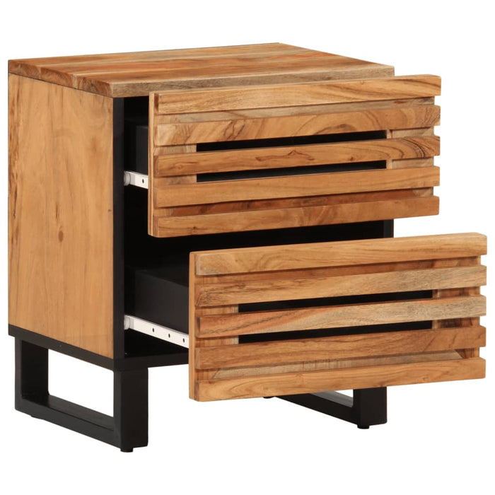 Noptiere, 2 buc., 40x34x46 cm, lemn masiv de acacia - WALTI WALTI