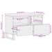 Dulap TV, alb, 70x34x46 cm, lemn masiv mango - WALTI WALTI