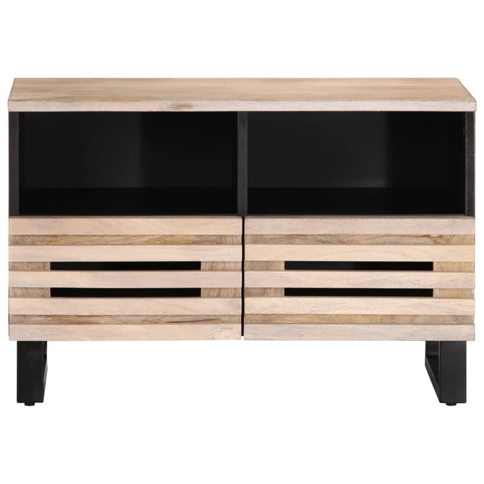 Dulap TV, alb, 70x34x46 cm, lemn masiv mango - WALTI WALTI