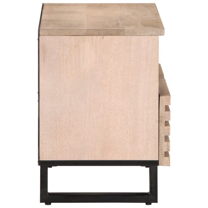 Dulap TV, alb, 70x34x46 cm, lemn masiv mango - WALTI WALTI