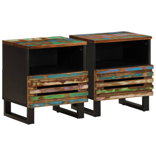 Noptiere, 2 buc., 40x34x46 cm, lemn masiv reciclat - WALTI WALTI