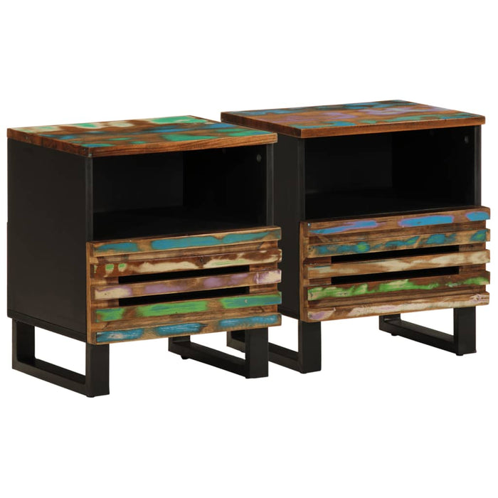 Noptiere, 2 buc., 40x34x46 cm, lemn masiv reciclat - WALTI WALTI