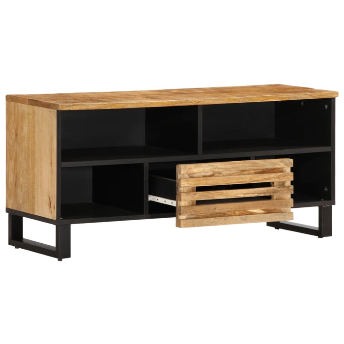 Dulap TV, 100x34x46 cm, lemn masiv mango brut WALTI