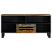 Dulap TV, 100x34x46 cm, lemn masiv de acacia - WALTI WALTI