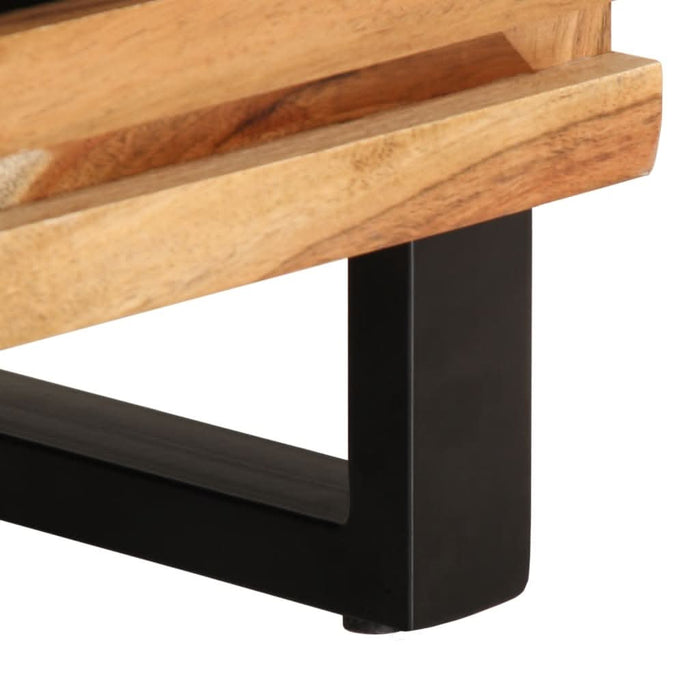 Dulap TV, 80x34x46 cm, lemn masiv de acacia - WALTI WALTI