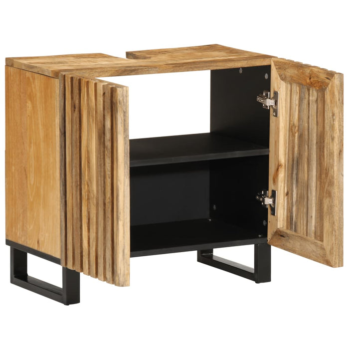 Dulap pentru chiuveta de baie 62x34x58 cm lemn masiv mango brut - WALTI WALTI